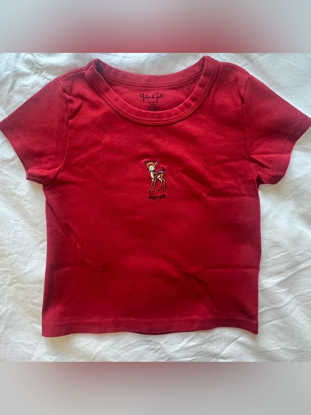 Brandy Melville/John Galt Ashlyn Swiss Deer Baby Tee